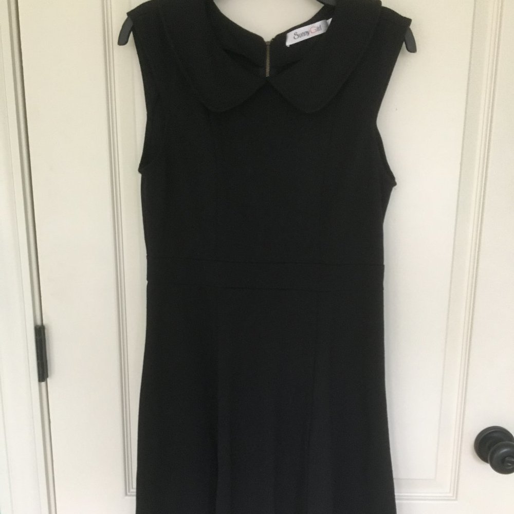 Black Peter Pan collar dress Modcloth size large